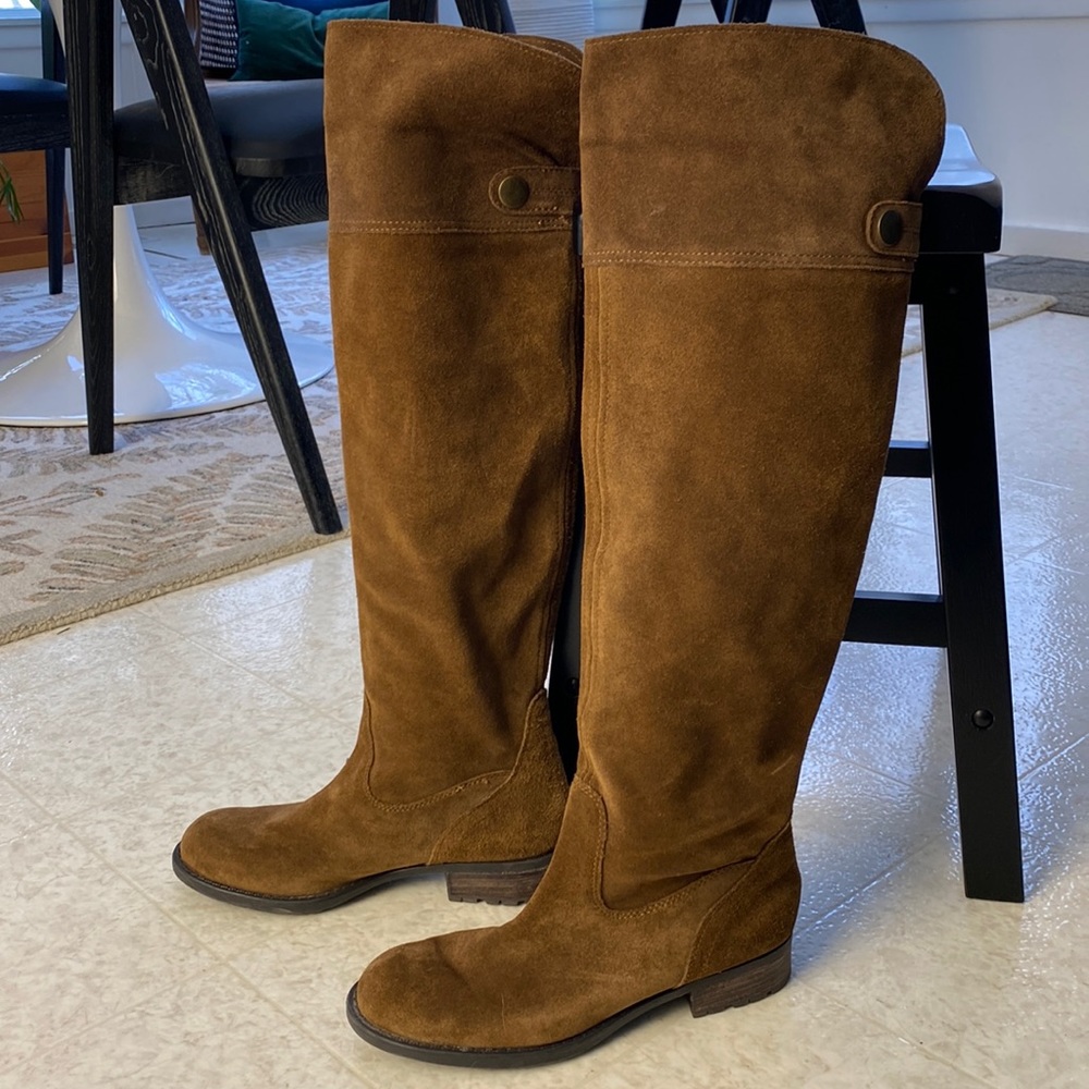 Franco Sarto leather over the knee boots lightly worn